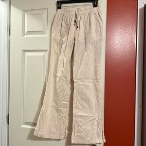 Flared linen pants